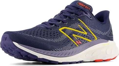 New Balance Men's Fresh Foam X 860 V13 Running Shoe Nb Navy/Ginger Lemon/Neo Flame 8.5 in Saudi Arabia