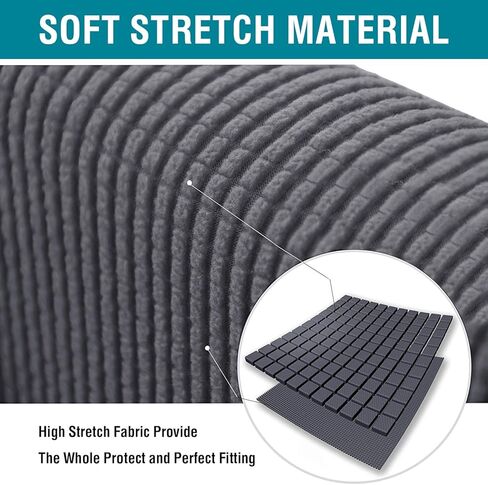 PrimeBeau 1-Piece Sofa Cover High Stretch Sofa Covers/Couch Covers/Lounge Covers with Elastic Bottom, Form Fit Stretch Furniture Cover for Living Room,Sofa Cover Stretch(Loveseat 2 Seater,Navy) in Kuwait