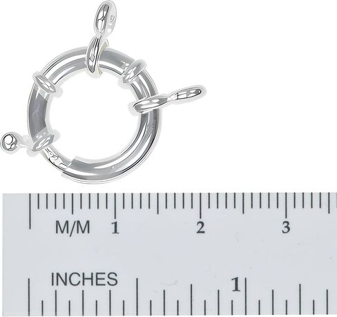 14K GP Sterling Silver Sailor's Spring Ring Clasp each with 2-Figure-8 Rings 1-Micron Gold Plated 10mm (1 set) #em01-10mmv in Saudi Arabia