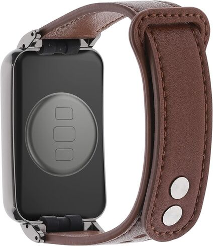 kwmobile Real Leather Watch Strap Compatible with Xiaomi Mi Band 7 Pro - Fitness Tracker Replacement Sports Wristband with Clasp in Saudi Arabia