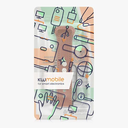 kwmobile Real Leather Watch Strap Compatible with Xiaomi Mi Band 7 Pro - Fitness Tracker Replacement Sports Wristband with Clasp in Saudi Arabia