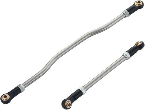 1/10 Steering Links 2Pcs Metal Adjustable Steering Linkage Servo Link Pull Rod for 1/10 RC Crawler Axial Capra 1.9 Unlimited Trail Buggy RTR Upgrades Accessories (1/10 Capra Steering Links Black) in Saudi Arabia
