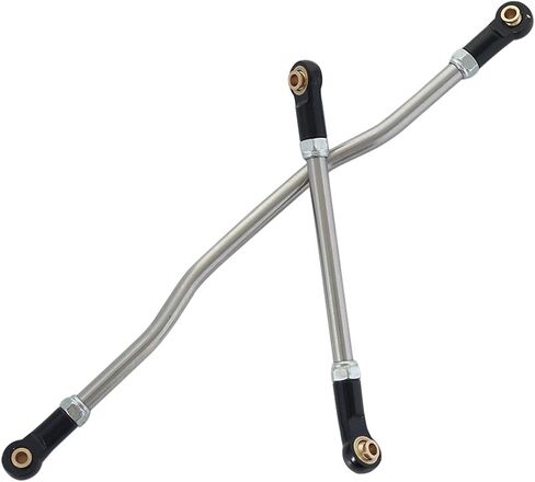 1/10 Steering Links 2Pcs Metal Adjustable Steering Linkage Servo Link Pull Rod for 1/10 RC Crawler Axial Capra 1.9 Unlimited Trail Buggy RTR Upgrades Accessories (1/10 Capra Steering Links Black) in Saudi Arabia