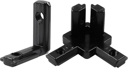 24Pcs 2020 Series T Slot L-Shape Interior Corner Joint Bracket & Aluminum Extrusion Connectors 3-Way End Corner Bracket Connector Set for with Screws and Wrench in Saudi Arabia