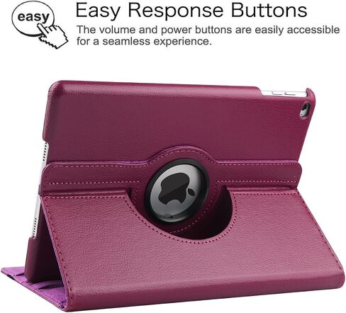 Rotating Case for iPad Mini 1/2/3 (7.9") - 360 Degree Rotating Multi-Angle Viewing Folio Stand Cases for Apple iPadMini 1st/2nd/3rd Generation (Black) in Saudi Arabia