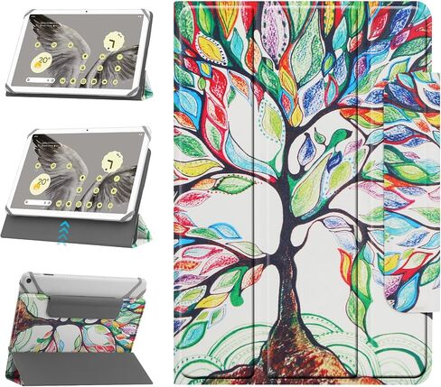 Universal Case for 9-11 inch Galaxy Fire Android Tablet Protective Cover Two Position Adjustable with Foldable Stand - Flower in Saudi Arabia
