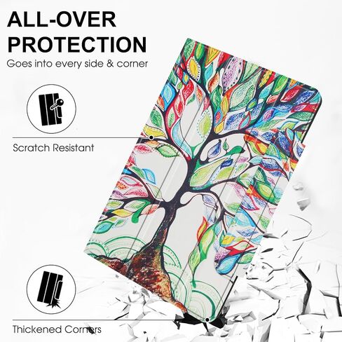 Universal Case for 9-11 inch Galaxy Fire Android Tablet Protective Cover Two Position Adjustable with Foldable Stand - Flower in Saudi Arabia