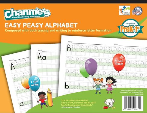 Channie’s All-In-One Visual Handwriting & Math Workbook Set for Pre-Kindergarten - 1st Grade Elementary School Students (5 Pack) in Kuwait