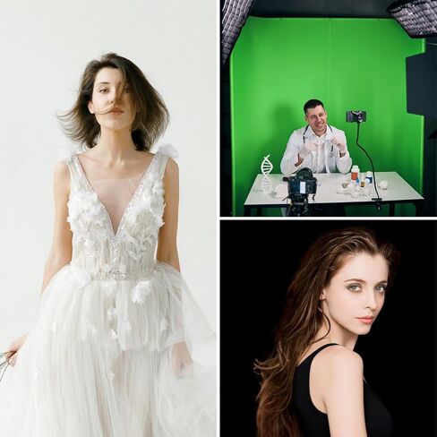 GVM 6.6X10FT Green Screen Backdrop for Photography, Chromakey Green Backdrop Fabric Greenscreen Background for Video Recording Live Streaming Portrait Video Conference Studio Interview in Saudi Arabia