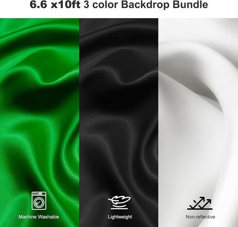 GVM 6.6X10FT Green Screen Backdrop for Photography, Chromakey Green Backdrop Fabric Greenscreen Background for Video Recording Live Streaming Portrait Video Conference Studio Interview in Saudi Arabia