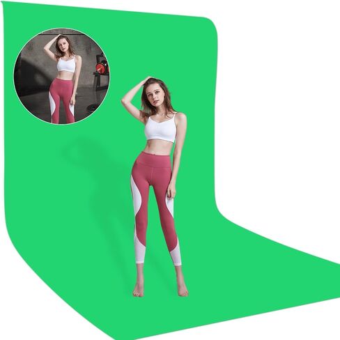 GVM 6.6X10FT Green Screen Backdrop for Photography, Chromakey Green Backdrop Fabric Greenscreen Background for Video Recording Live Streaming Portrait Video Conference Studio Interview in Saudi Arabia