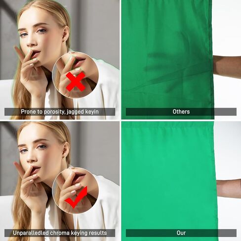 GVM 6.6X10FT Green Screen Backdrop for Photography, Chromakey Green Backdrop Fabric Greenscreen Background for Video Recording Live Streaming Portrait Video Conference Studio Interview in Saudi Arabia