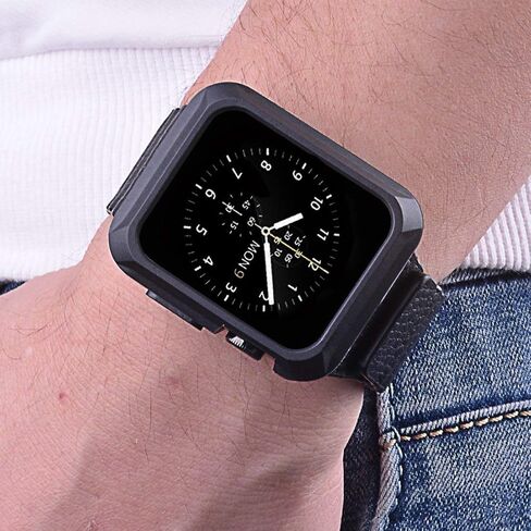 Case Compatible Apple Watch 42mm Shock Proof Protective Bumper Case Cover for Apple Watch Series 3 2 1 Sport in Saudi Arabia
