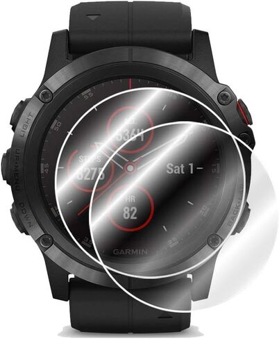 IPG لـ Garmin Fenix ​​5X Plus (51MM) (2X) واقي شاشة للساعة الذكية غير مرئي فائق الدقة ومضاد للخدش - ناعم/شفاء ذاتي/خالي من الفقاعات in Saudi Arabia