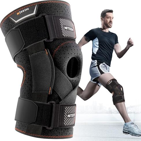 Hinged Knee Brace for Knee Pain with Side Stabilizers Knee Braces for Women Men Adjustable Knee Pad for Meniscus Tear Plus Size Compression Patella Gel Pads Knee Support for ACL, MCL in Saudi Arabia