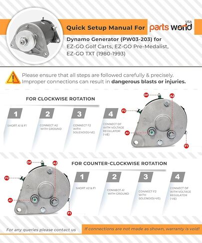 مولد تشغيل 12 فولت متوافق مع عربات الجولف EZ-GO لنادي السيارات (1980-1993) GSB107-01، GSB107-01A، GSB107-04A، 420-44005، 15421، 113144، 1012316، 1018337-01، 30083-69A، 16511 -G1 ،92-25-1000،420-44005 in Kuwait
