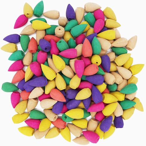 100Pcs Green Tea Backflow Incense Cones Bulk, Long Lasting Waterfall Sandalwood Fragrant Cone, Natural Handwork Scents for Aromatherapy Meditation & Yoga in Saudi Arabia
