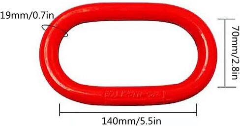 حلقة رفع 4.7T لرفع الوصلة الرئيسية للتزوير، وصلة رئيسية مستطيلة، حلقة رفع سلسلة شديدة التحمل 3/4 بوصة، 10000 رطل، درجة 80 بدون لحام in Kuwait