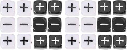 STOBOK 24 Pcs 6 Sided Kids Math Dice Dice Games for Kids Dice Games for Preschoolers Dices Minus Plus in Saudi Arabia