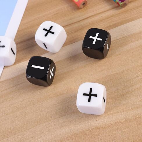 STOBOK 24 Pcs 6 Sided Kids Math Dice Dice Games for Kids Dice Games for Preschoolers Dices Minus Plus in Saudi Arabia
