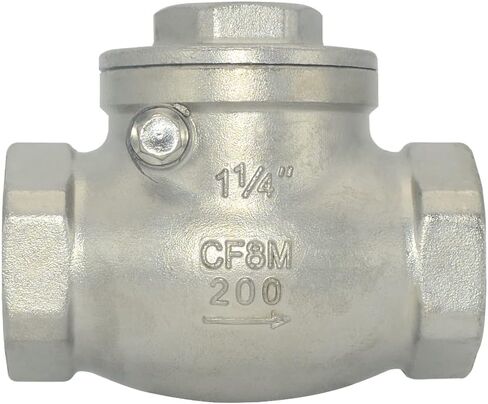 الفولاذ المقاوم للصدأ SS316 NPT 1-1/4 "صمام فحص التأرجح WOG 200 PSI PN16 CF8M... in Kuwait