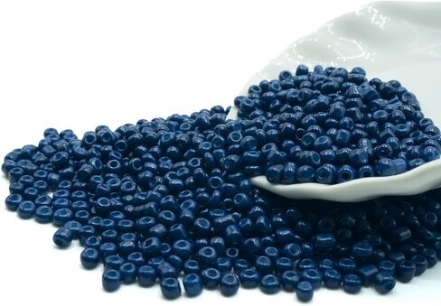 1000 Pcs 4mm Blue Round Glass Seed Beads for Jewelry Making, DIY Art, Crafts, Gifts in Saudi Arabia