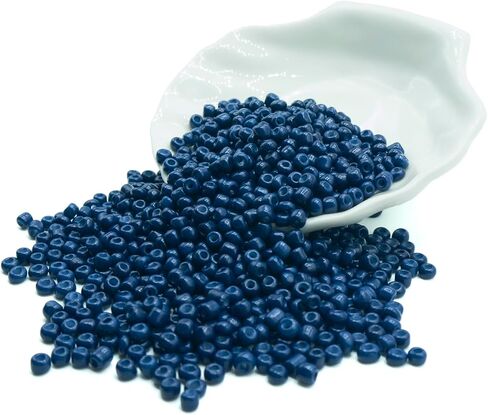 1000 Pcs 4mm Blue Round Glass Seed Beads for Jewelry Making, DIY Art, Crafts, Gifts in Saudi Arabia