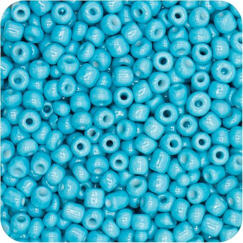 1000 Pcs 4mm Blue Round Glass Seed Beads for Jewelry Making, DIY Art, Crafts, Gifts in Saudi Arabia