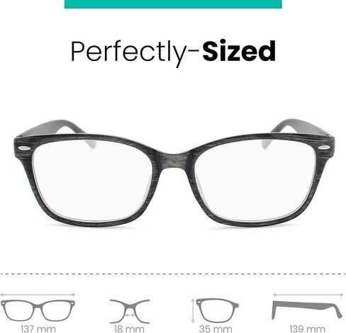 Gray Wood Tone Reading Glasses Men & Women to Look Unique With Clear Vision - Strong & Durable Readers For Women & Men - Comfortable Spring Hinges for All Face Shapes - Mens Reading Glasses 1.0 in Saudi Arabia