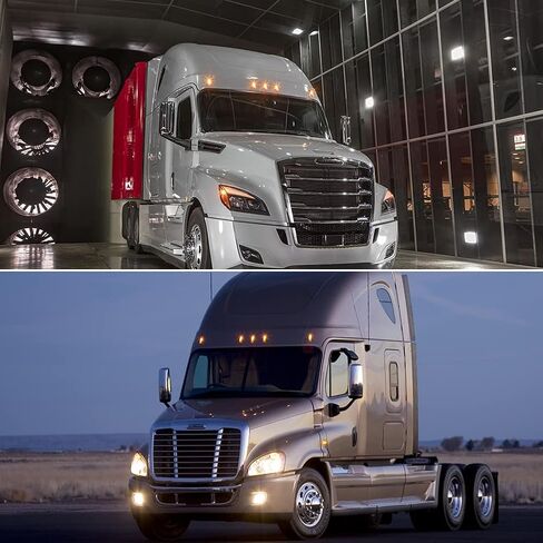 لـ 2008 2009 2010 2011 2012 2013 2014 2015 2016 2017 2018 2019 Freightliner Cascadia نصف شاحنات أمامية مرتفعة الكابينة سقف الجري العلوي أضواء التخليص استبدال العنبر 5 قطعة Led in Saudi Arabia