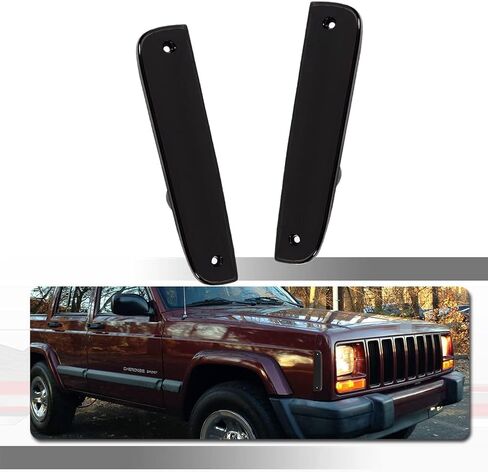 Compatible With 1997 1998 1999 2000 2001 Jeep Wrangler Front Bumper side Corner Parking Marker Light Amber Led Amber Lens CH2551118,CH2550118,55055147,55055146 in Saudi Arabia