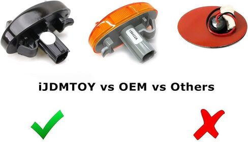 iJDMTOY Smoked Lens Amber/Red Full LED Trunk Bed Marker Lights Set Compatible With 2011-up Ford F250-F550 Super Duty Truck Double Wheel Side Fenders, Powered by Total 48 LED in Saudi Arabia