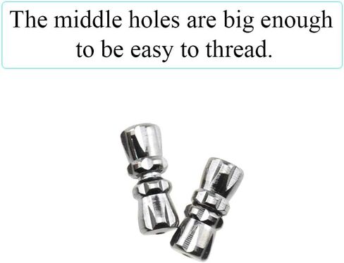 Barrel Screw Clasps 11.5mm Length Screw Type Connector Cord End Cap Fastener Copper Hole Big Enough Easy to Twist Apart Thread Smoothly for Bead Necklace Bracelet Steel 18pcs C Type in Saudi Arabia