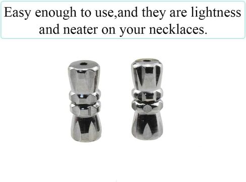 Barrel Screw Clasps 11.5mm Length Screw Type Connector Cord End Cap Fastener Copper Hole Big Enough Easy to Twist Apart Thread Smoothly for Bead Necklace Bracelet Steel 18pcs C Type in Saudi Arabia