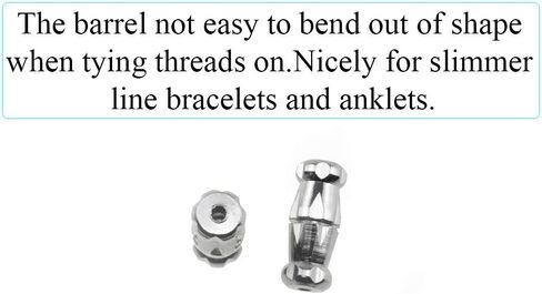 Barrel Screw Clasps 11.5mm Length Screw Type Connector Cord End Cap Fastener Copper Hole Big Enough Easy to Twist Apart Thread Smoothly for Bead Necklace Bracelet Steel 18pcs C Type in Saudi Arabia
