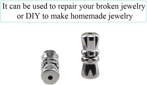 Barrel Screw Clasps 11.5mm Length Screw Type Connector Cord End Cap Fastener Copper Hole Big Enough Easy to Twist Apart Thread Smoothly for Bead Necklace Bracelet Steel 18pcs C Type in Saudi Arabia
