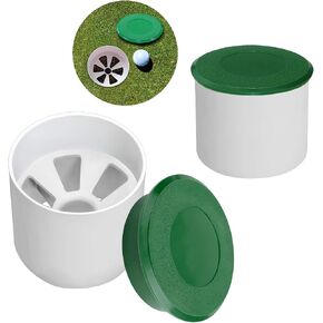 2 Sets Golf Hole Cup with Cups Cover, Golf Accessories for Backyard Practice Putting Green, Enhanced Home Golfing Experience in Saudi Arabia