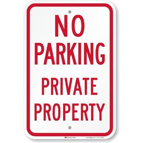 SmartSign-K-1667-EG-12x18-D2 "لا وقوف السيارات-خاصية خاصة" علامة | 12 "× 18" 3M مهندس من الألومنيوم العاكس in Kuwait