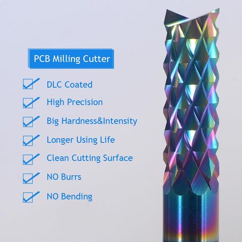 3.175mm 4mm 6mm 8mm Shank Carbide Tungsten Corn Cutter Cutting PCB Milling End Mill CNC Router Bits For Circuit Board Fibreboard(8x35x70L) in Kuwait