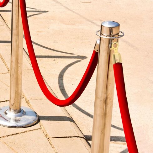 ARTIBETTER 2pcs Cord Stopper End Ring Rope Holder Decorative Red Rope Stopper for Stanchion in Saudi Arabia