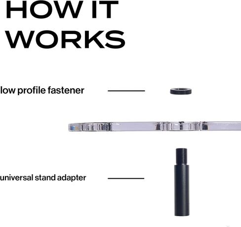 Multi Mic Holder – Holds 6 Mics | Clear Acrylic Mic Stand Organizer for DJ, Church, Stage & Studio | Fits Standard Mic Stands | Supply Goose | Wireless Mic Holder in Saudi Arabia