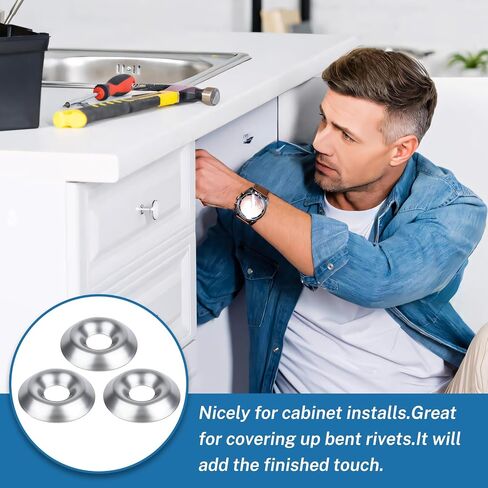 200 Qty #8/#10 Countersunk 304 Stainless Steel Washers for Screws and Bolts,Silver/Black Metal Cup Washer Set for Fastening (Black, #8-200) in Kuwait