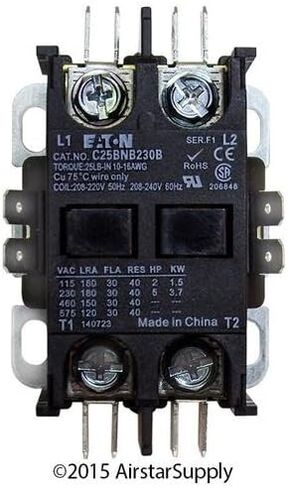 EATON CUTLER HAMMER C25BNB230B CONTACTOR, DPST-NO, 240VAC, 30A, Panel in Saudi Arabia