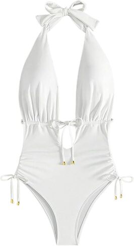 Wdirara Women's Tie's Obless Sleveless Halter قطعة واحدة in Saudi Arabia