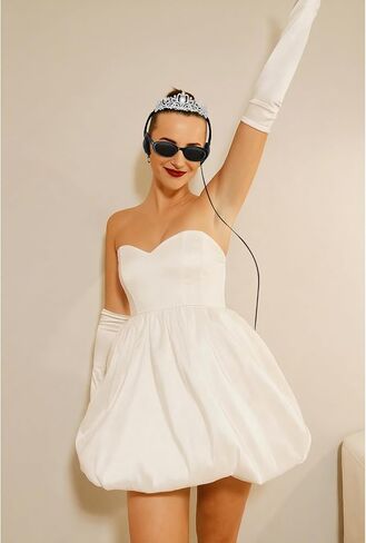 Princess Costumes Accessories for Women Crown Headband Long White Gloves Sunglasses and Headphones Set for Womens Princess Costume Party Cosplay Dress Up Party Bachelorette Party Supplies in Saudi Arabia