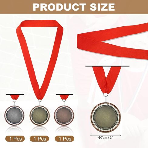 PATIKIL Award Medals, 1st Prize Medals Winner Medals with Neck Ribbon for Competitions Sports Games in Saudi Arabia
