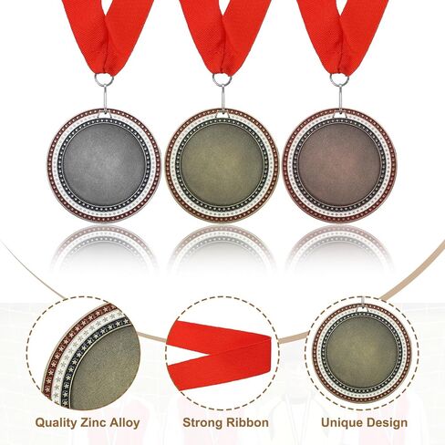 PATIKIL Award Medals, 1st Prize Medals Winner Medals with Neck Ribbon for Competitions Sports Games in Saudi Arabia