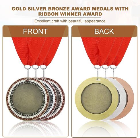 PATIKIL Award Medals, 1st Prize Medals Winner Medals with Neck Ribbon for Competitions Sports Games in Saudi Arabia