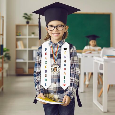 COCHIE Metal Graduation Medal with Graduation Honor Stole Sash, Grad Award Medals with Lightweight Neck Ribbon, Grad Gift Party Favor Supplies in Saudi Arabia