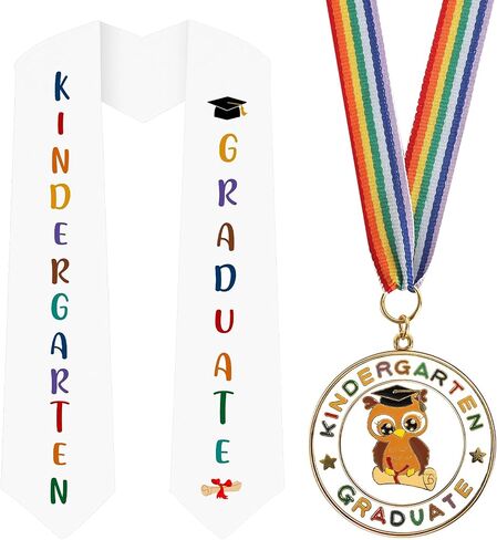 COCHIE Metal Graduation Medal with Graduation Honor Stole Sash, Grad Award Medals with Lightweight Neck Ribbon, Grad Gift Party Favor Supplies in Saudi Arabia